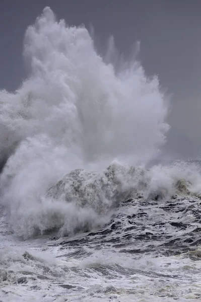 Stora Stormigt Hav Våg Splash — Stockfoto