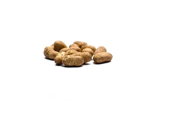 Getrocknete Erdnüsse Isoliert Auf Weißem Hintergrund — Stockfoto