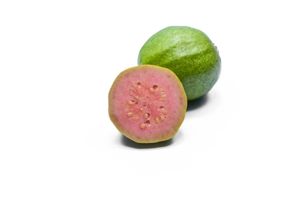 Guava Fruit Geïsoleerd Witte Achtergrond — Stockfoto