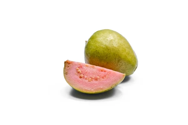 Guava Fruit Geïsoleerd Witte Achtergrond — Stockfoto