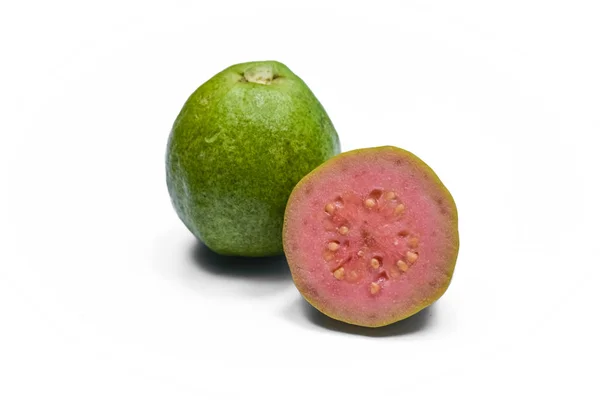 Guava Meyvesi Beyaz Arkaplanda Izole — Stok fotoğraf