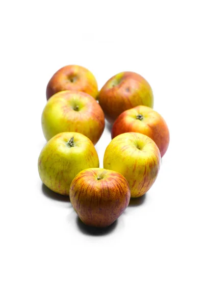 Jabłka Izolowane Białym Tle — Zdjęcie stockowe