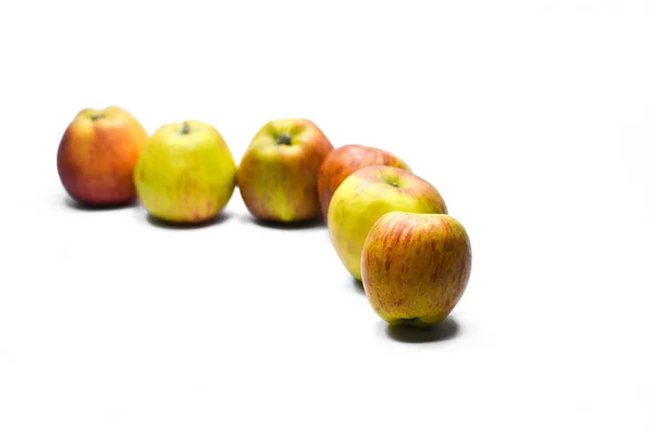 Äpplen Isolerad Vit Bakgrund — Stockfoto