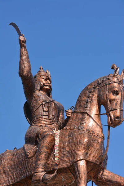 Nowgong Madhya Pradesh Inde Décembre 2019 Statue Chhatrapati Shivaji Maharaj — Photo