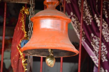 Ancient hanging bell at maa sharda temple, Madhya Pradesh, India.