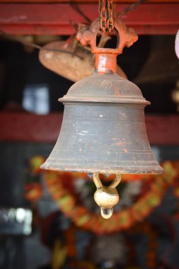 Ancient hanging bell at maa sharda temple, Madhya Pradesh, India.