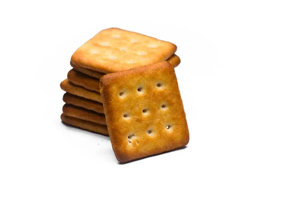 Sabrosas Galletas Aisladas Sobre Fondo Blanco — Foto de Stock