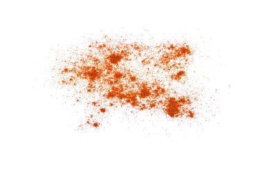 Kırmızı biber tozu beyaz arka plan izole