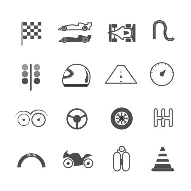 Yarış simgesi . vektör illüstrasyon