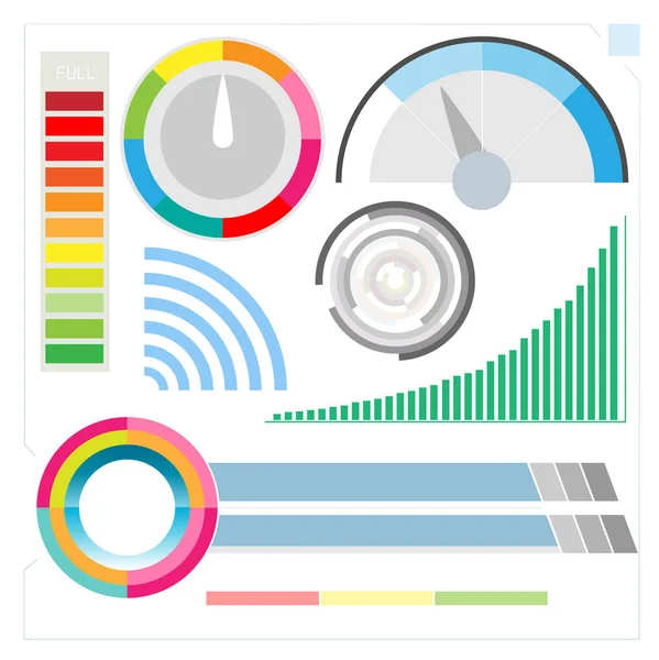 Display Digitale Moderno Infografico Illustrazione Vettoriale — Vettoriale Stock