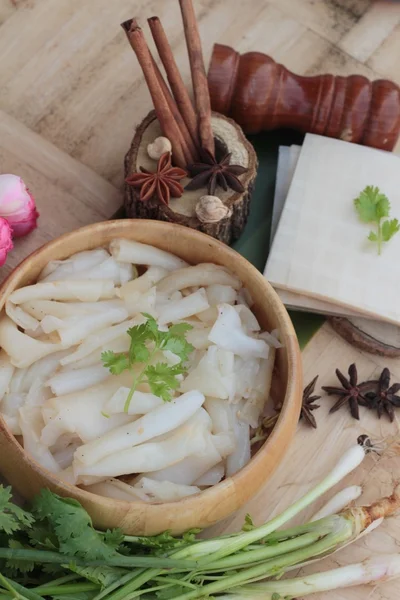 Şehriye rulo çorbası ile pork, Çin yemeği — Stok fotoğraf