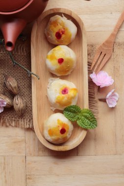 Festival moon pasta - Çin kek ve çay.