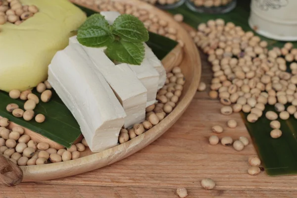 Tofu yemek ve soya tohumu için — Stok fotoğraf