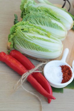 Kimchi Koreli gıda geleneksel lezzetlidir