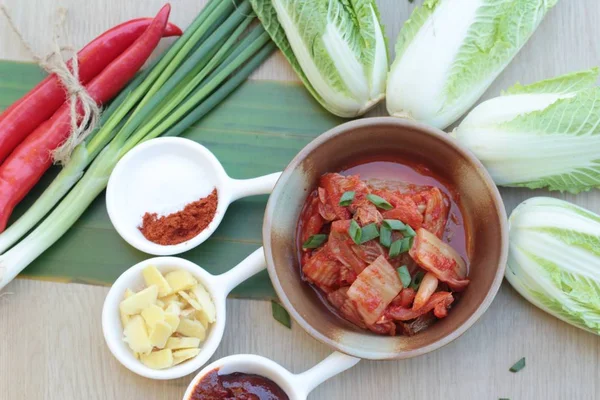 Kimchi de comida coreana tradicional es delicioso — Foto de Stock