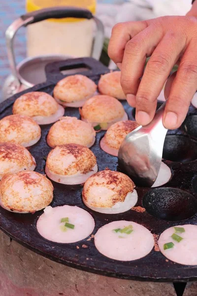 Coconut milk mix sugar and flour ,thai dessert. — Stock Photo, Image