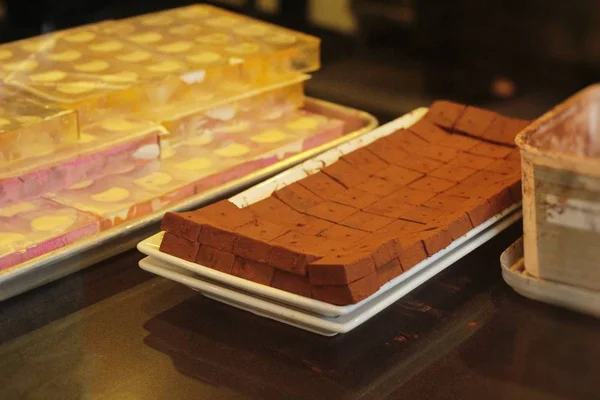 Výroba čokolády na sladké je vynikající — Stock fotografie