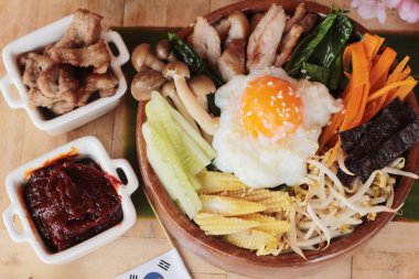 Bibimbap Kore gıda lezzetlidir
