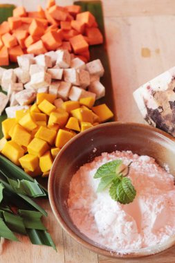 Kabak, Taro, havuç yemek pişirmek için kesmek