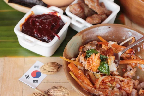 비빔밥 한국 음식 맛있어요 — 스톡 사진