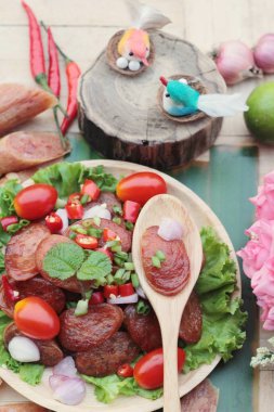 Baharatlı Çin sosis (silah-chiang) lezzetlidir