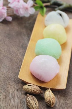Siyah susam ile Daifuku Mochi Japon tatlı