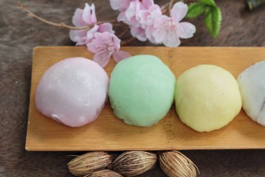 Siyah susam ile Daifuku Mochi Japon tatlı