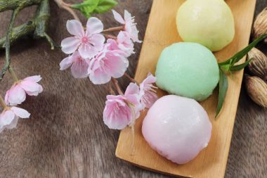 Siyah susam ile Daifuku Mochi Japon tatlı