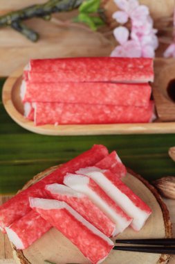 Wasabi soslu Yengeç sopa lezzetlidir