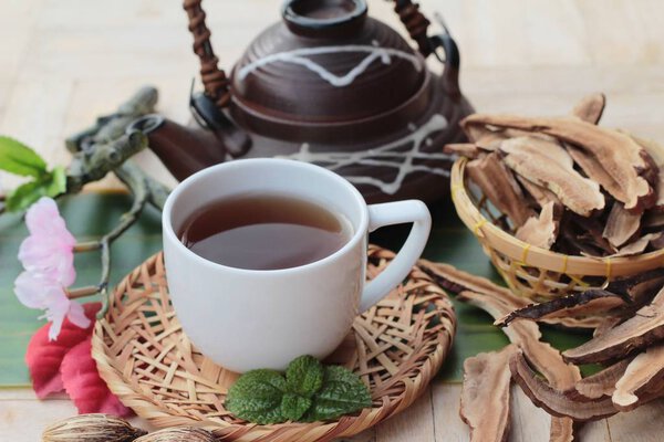 Lingzhi mushroom tea - Ganoderma lucidum for health