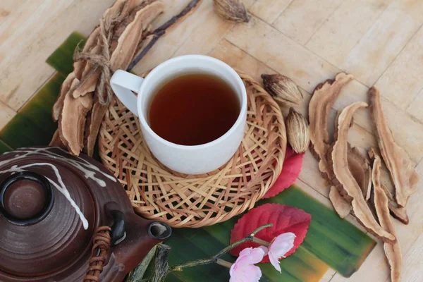 Tè ai funghi Lingzhi - Ganoderma lucidum per la salute — Foto Stock