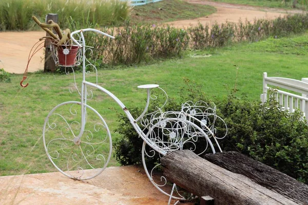 Old bicycle vintage style with the nature — Stock Photo, Image