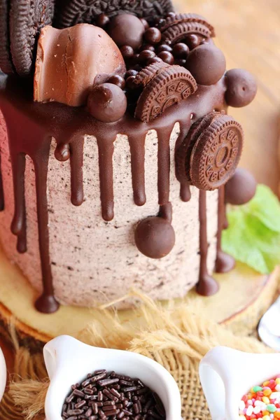 Keksz torta csokoládé roll a finom — Stock Fotó