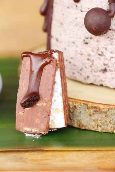 Keksz torta csokoládé roll a finom — Stock Fotó