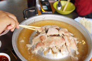 Sıcak kömürleri, Korece Barbekü stili domuz eti ızgara