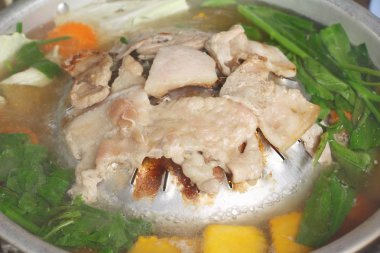 Sıcak kömürleri, Korece Barbekü stili domuz eti ızgara