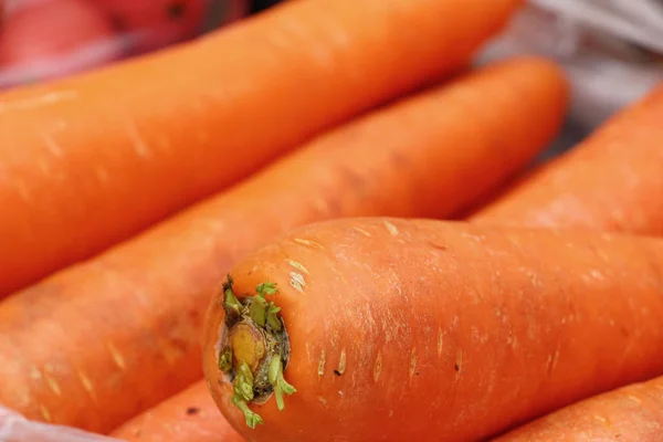 Fresh organic carrots  in the market — Stock Photo, Image