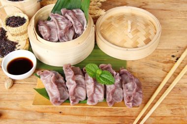 Riceberry pirinç lezzetli Çince buğulanmış hamur tatlısı