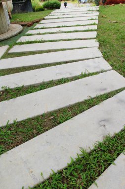 Doğada taşlı Bahçe yürüme yolu