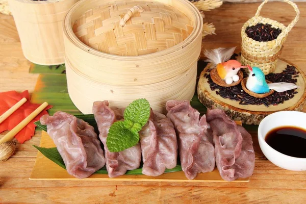 Riceberry pirinç lezzetli Çince buğulanmış hamur tatlısı