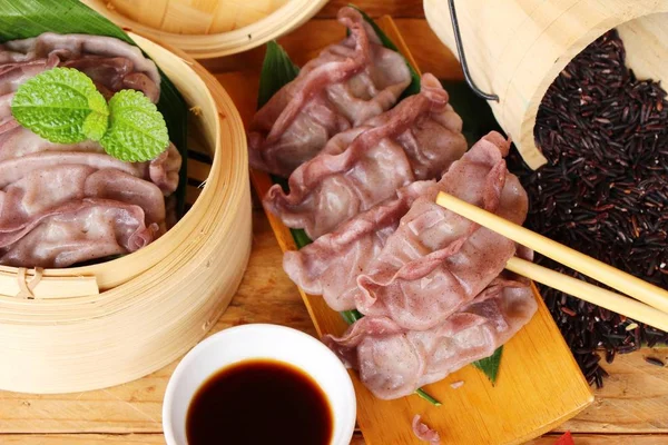 Riceberry pirinç lezzetli Çince buğulanmış hamur tatlısı