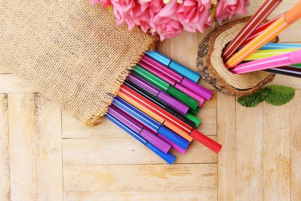 Magic pen a lot variety of colorful — Stock Photo, Image