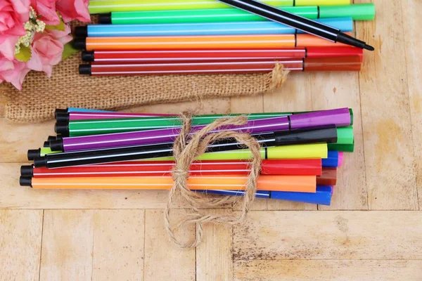 Penna magica un sacco di varietà di colorato — Foto Stock