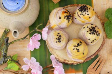 Festival moon pasta, Çin tatlı ve sıcak çay