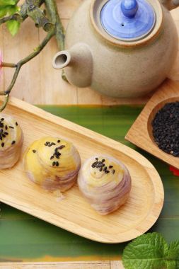 Festival moon pasta, Çin tatlı ve sıcak çay