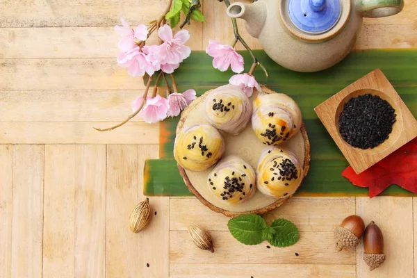 Festival moon pasta, Çin tatlı ve sıcak çay