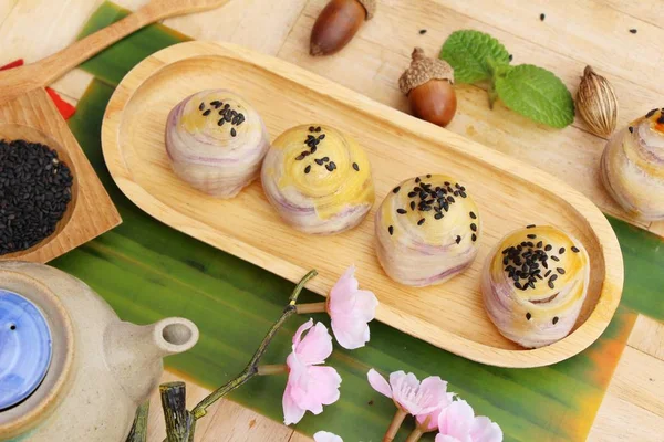 Festival moon pasta, Çin tatlı ve sıcak çay