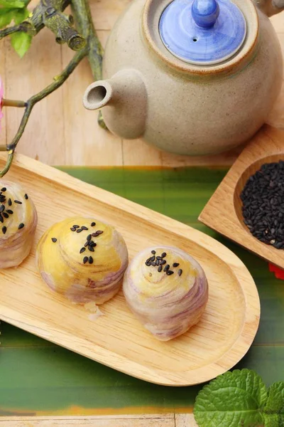 Festival moon pasta, Çin tatlı ve sıcak çay