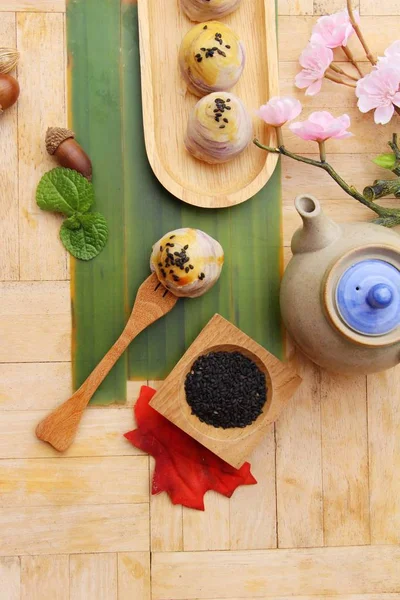 Festival moon pasta, Çin tatlı ve sıcak çay