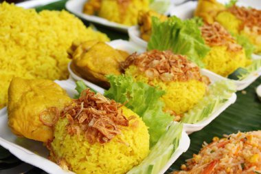 Tavuk biryani pirinç lezzetli ve sos